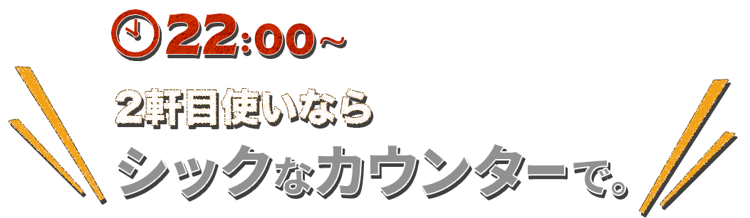 シックなカウンターで